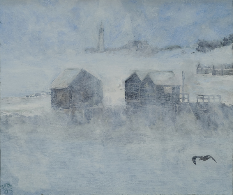 The Fish Shacks at Willard Beach
12" x 10" Oil on Canvas 2005
Private Collection of Gig & John Roberts
