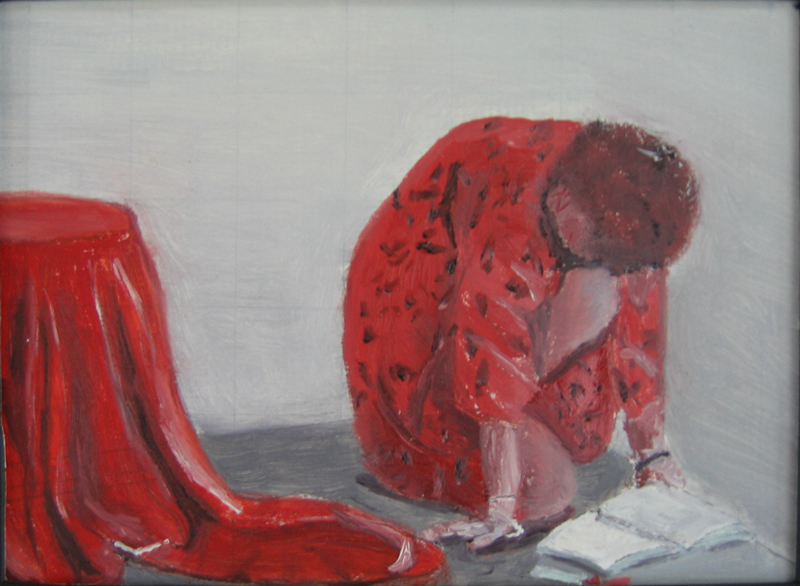 The Model
10" x 8" Oil on Gessoed Matting 2005