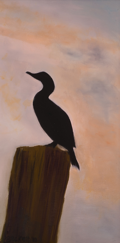 Comorant at Sunset Marina
10" x 20" Oil on Canvas 2010
Private Collection of Jeanne Lee