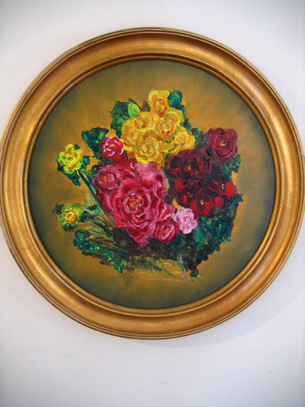 Flowers that Last 
 18 in diameter Oil on Panel 2012 
 Private Collection of Joy Baldwin