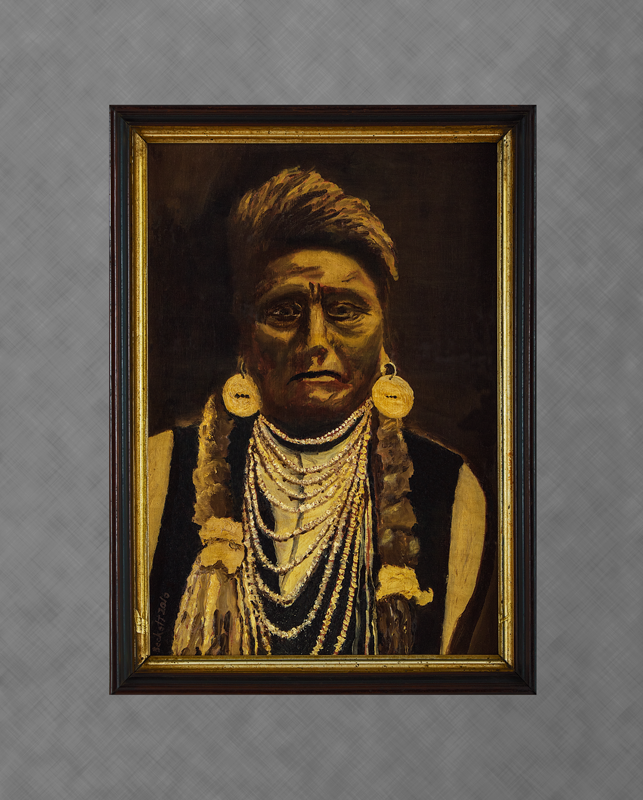 Chief Joseph, Nez Perce 
 13 3/4 in x 20 in Oil on Panel 2016 
 Private Collection