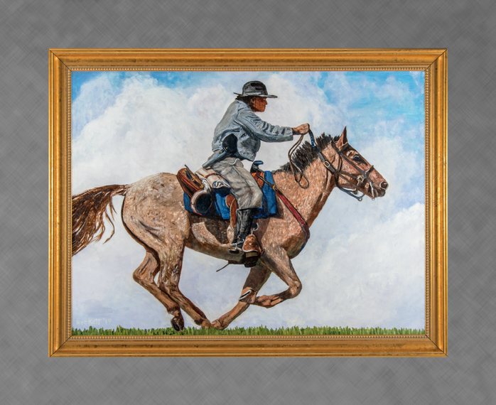 The Pony Express - 24 in x 32 in Oil on Canvas 2019
