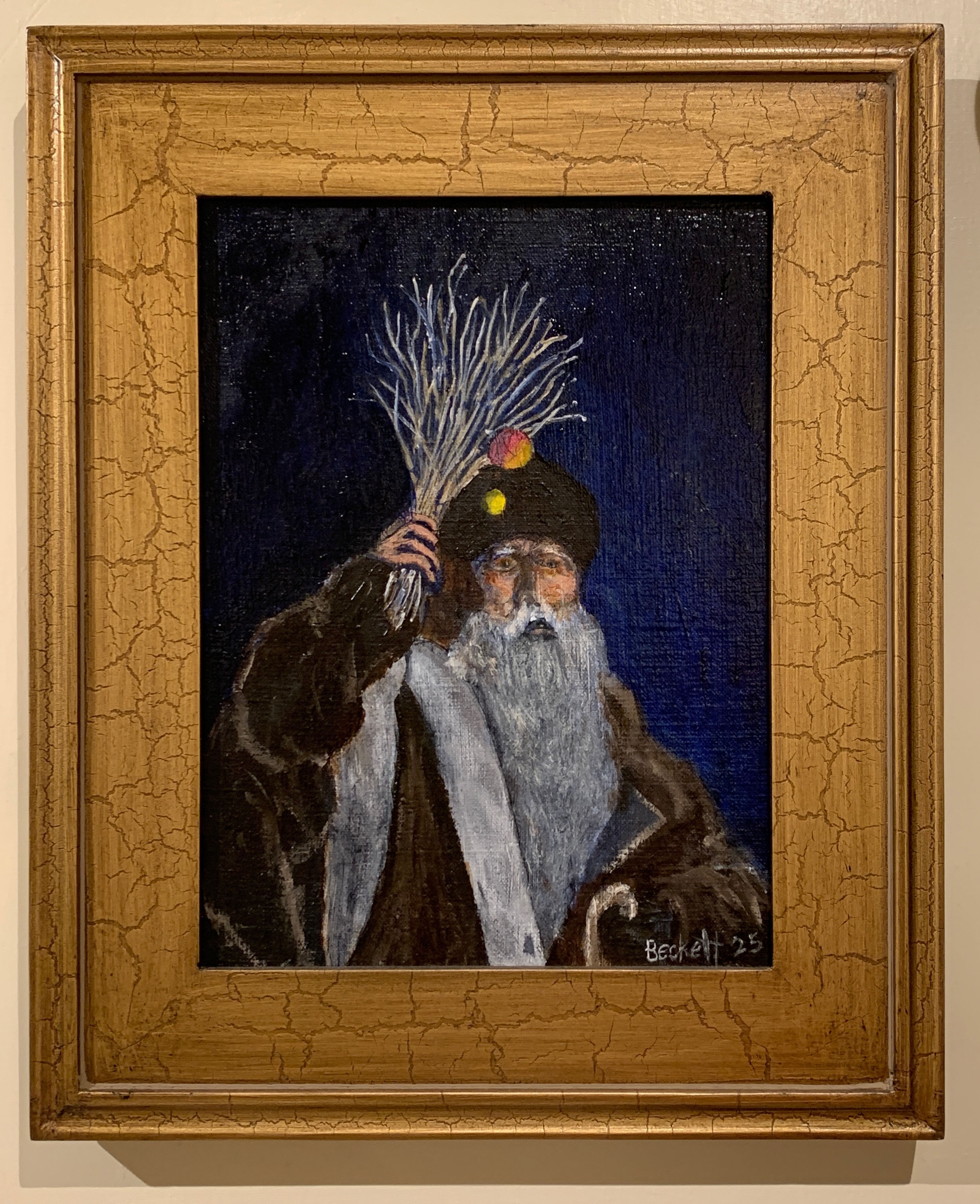 Saint Nicholaus 
 9 in x 12 in Oil on Canvas 2025