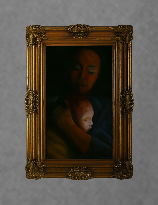 Mother and Child 
 12 in x 20 in Oil on Canvas 2007 
 Private Collection
