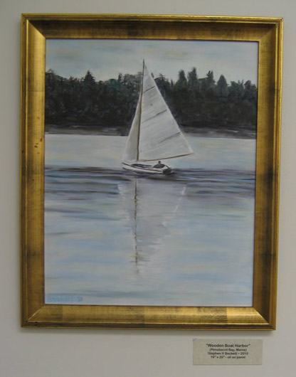 Wooden Boat Harbor, Penobscot Bay
16 in x 20 in Oil on Panel 2010
Private Collection of Mary Giftos