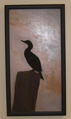 Comorant at Sunset Marina
10 in x 20 in Oil on Canvas 2010
Private Collection of Jeanne Lee