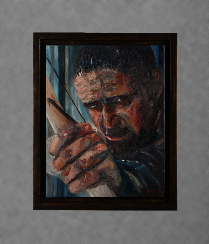 Robin Hood
11 in x 14 in Oil on Canvas 2011
Cropped Movie Poster Reference