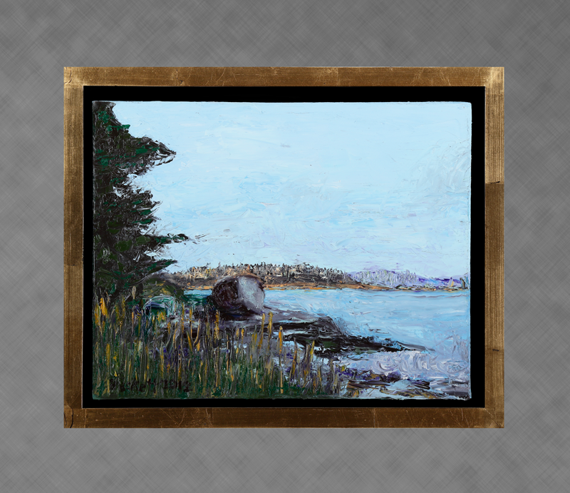 View from Russ Island, 
 Stonington, Maine 
 11 in x 14 in Oil on Canvas 2012