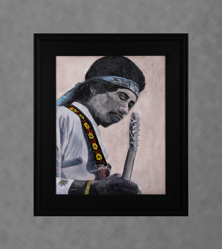 Jimi Hendrix
16 inx 20 in Oil on Panel 2012
Private Collection of Larry and Emlyn Fanjoy