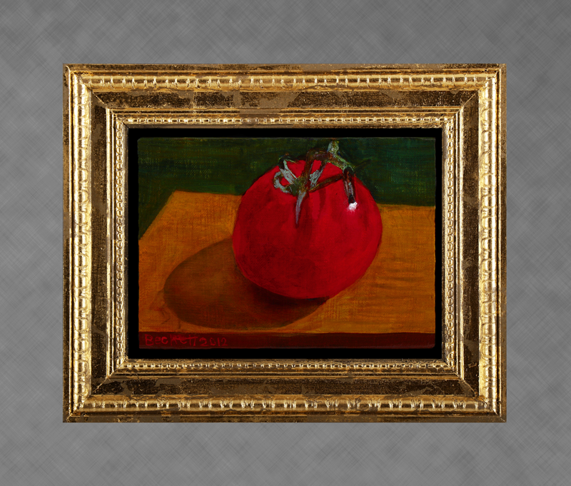 Tomato - 5 in x 7 in Oil Belgian Linen on Panel - 2012