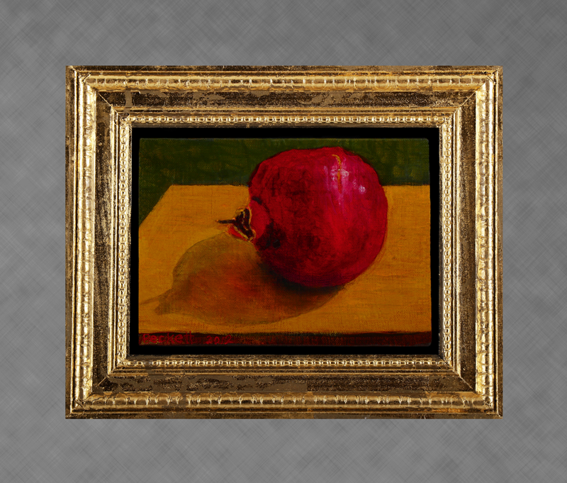 Pomegranate - 5 in x 7 in Oil Belgian Linen on Panel 2012