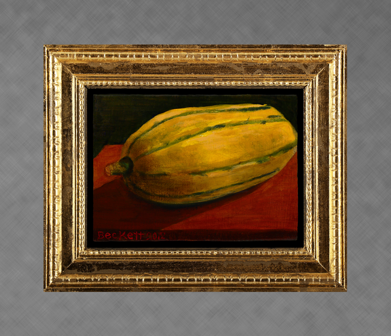 Delicata Squash 
 5 in x 7 in Oil on Belgian Linen on Panel 2012