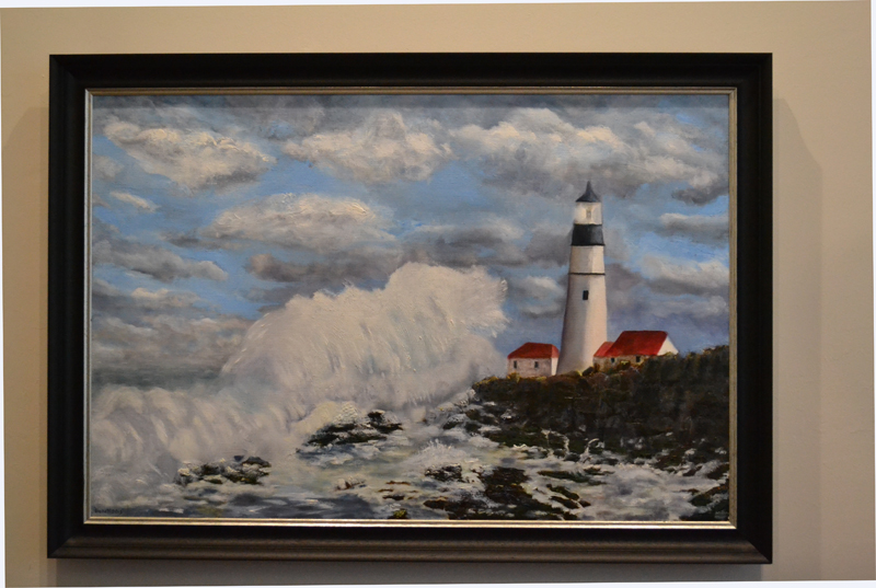 Heading Out, Portland Harbor Maine
48 in x 32 in Oil on Belgian Linen 2013
Commission for William C. Hand