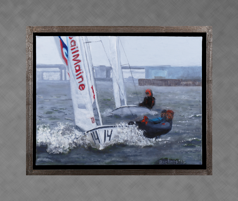 Sail Maine, on Casco Bay in March
14 in x 18 in Oil on Canvas 2015
Photo Reference by Kevin Fahrman
Private Collection of Nancy and John Charlebois