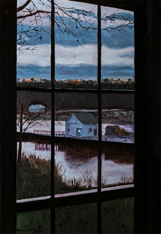 View From Strasiz, Orr's Island, ME
19 in x 27 1/2 in Oil on Panel 2016
Private Collection of Brave and Jenny Williams