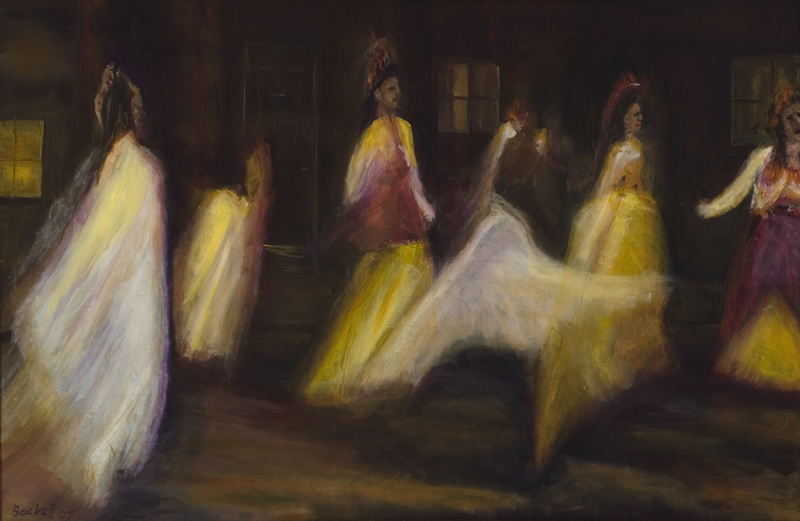 La Danza al Inti Raymi 
 (The Dance to the Sun God) 
 20 in x 30 in Oil on Canvas 2007 
 Private Collection of Susan McKinley