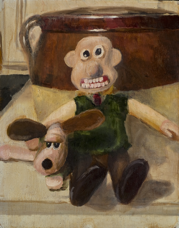 Wallace and Grommet 
 11 in x 14 in Oil on Panel 2007 
 Private Collection of Greg and Lauren Miner