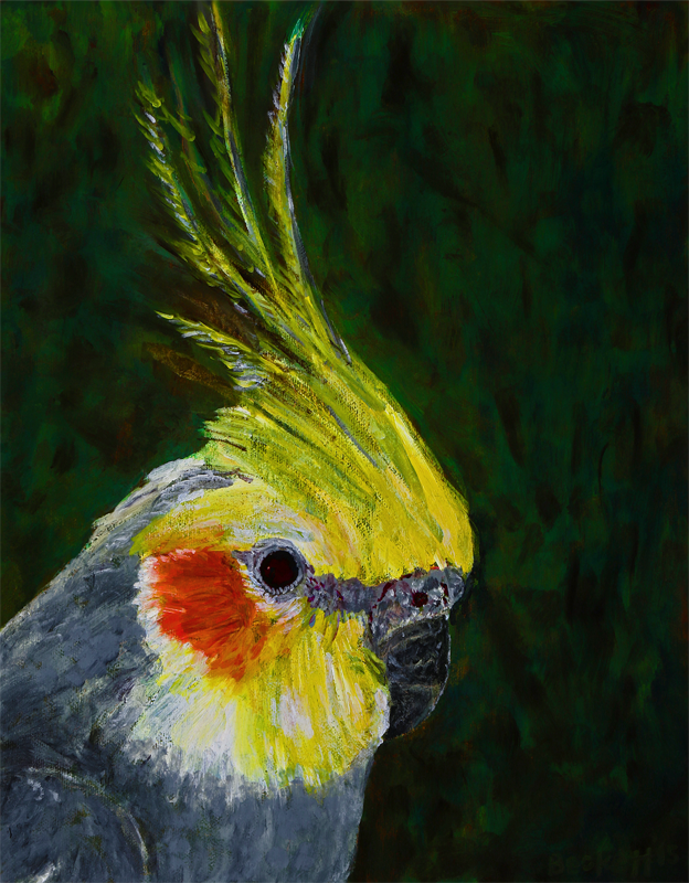 'The Little Bird,' Isabelle 
 11 in x 14 in Oil on Canvas 2015 
 Private Collection of Mary Giftos